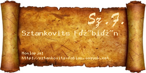 Sztankovits Fábián névjegykártya